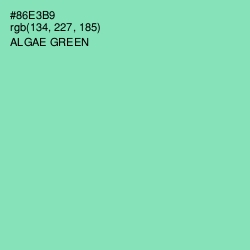 #86E3B9 - Algae Green Color Image
